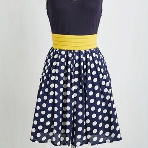 ModCloth Multi Texture Polka Dot Dress!